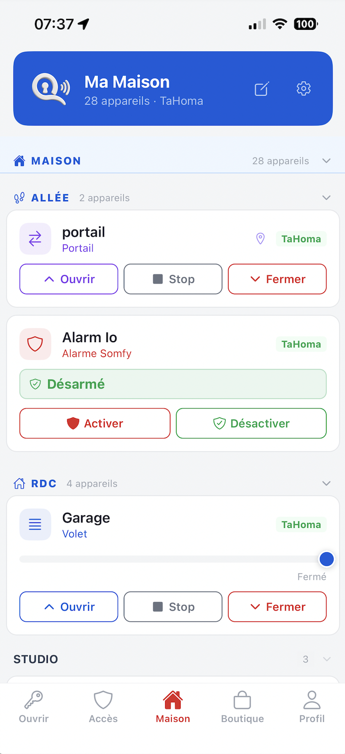 App QBDP — domotique