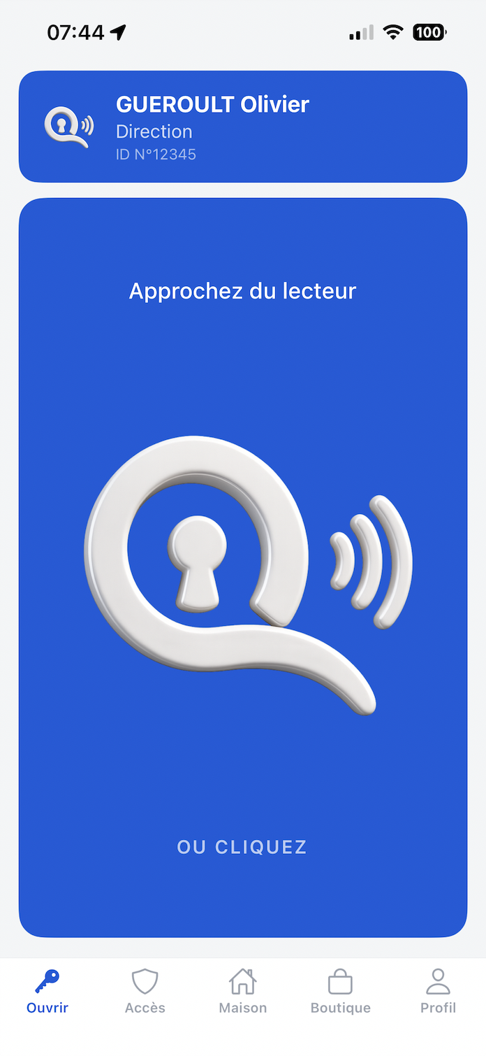 App QBDP — accueil employé